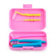 Orthodontic set for care of braces with a monobundle brush, pink